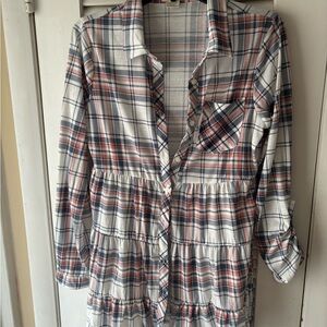 Passport Plaid Shirt with Red and Blue Accents